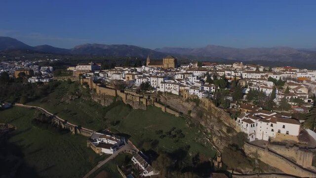 Spain Seville, Blue Sky, Aerial Drone 4K