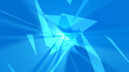 Abstract background. The planes chaotically located in space form a complex pattern. It looks like an explosion, crystal, etc. 4K resolution.