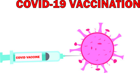 covid vaccination vector illustration poster