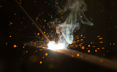 welder at work in the factory