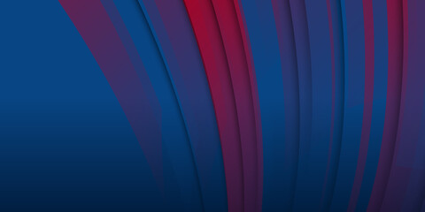 Abstract blue red black metal wide banner background with lines. illustration technology. Modern blue red business background