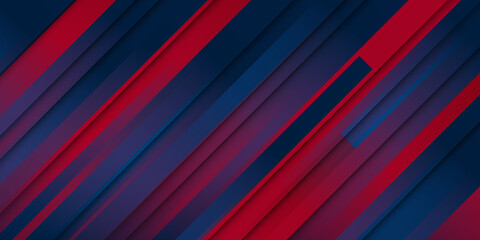 Fototapeta premium Modern blue red abstract background with layout template design for sport