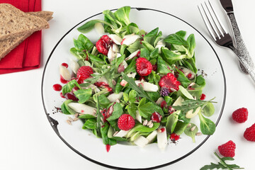 Asparagus salad with sweet raspberry vinaigrette series image 01