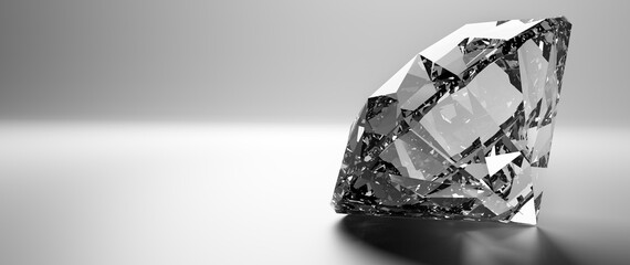 Brilliant cut diamond, precious gem jewelry