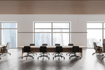 White office meeting room interior