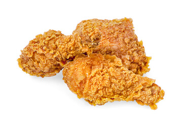 Fried chicken isolated on a White Background