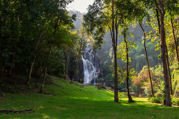 Mae Tia Waterfall is the most beautiful waterfall in Ob Luang National Park,Doi Kaeo, Chom Thong,Chiang Mai ,Thailand
