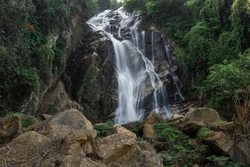 Mae Tia Waterfall is the most beautiful waterfall in Ob Luang National Park,Doi Kaeo, Chom Thong,Chiang Mai ,Thailand 