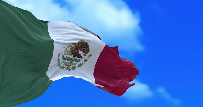 Seamless loop of Mexico flag.	