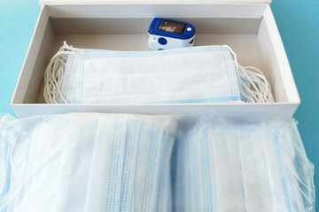 medical face masks, high level protection respirator, medical gloves, pulse oximeter for finger tip...