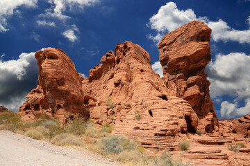 Fototapeta na wymiar Valley of fire - Nationalpark (Nevada/Las Vegas/USA) 