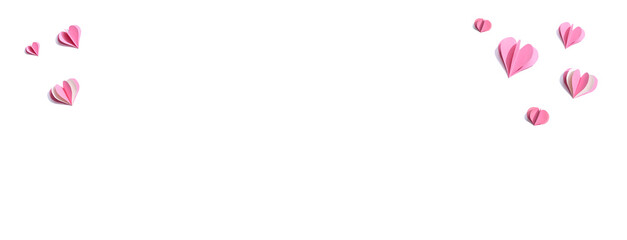 Valentines day or Appreciation theme with paper craft hearts