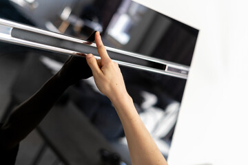 Modern kitchen in apartment with new interior