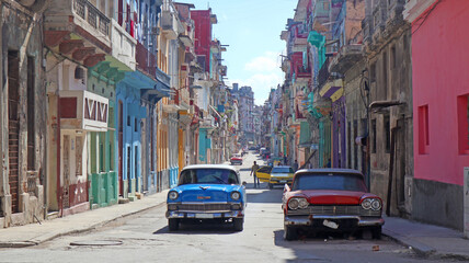 Oldtimer in den Strassen von Havanna, Kuba
