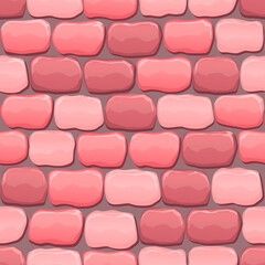 Brick wall seamless pattern. Old wall background. Vector illustration