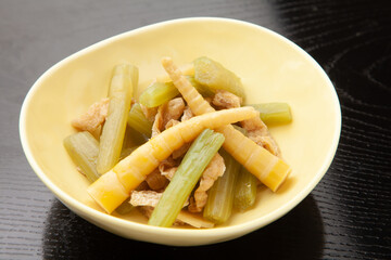 蕗と姫筍の煮物