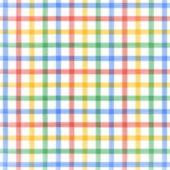 Colorful watercolor checkered pattern