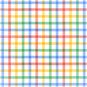 Colorful watercolor checkered pattern