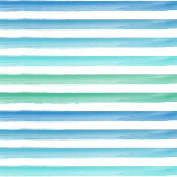 Green & Blue Ocean watercolor brush stripes