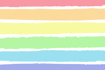 Grunge Rainbow Pastel Stripes Pattern Background