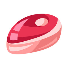 Illustration of stylized beef steak.