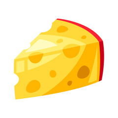 Illustration of stylized cheese slice.