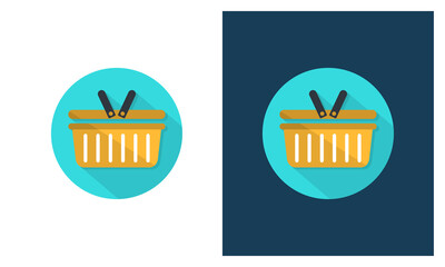 shopping cart flat icon logo design vector template, Online Shop icon concepts, Creative design