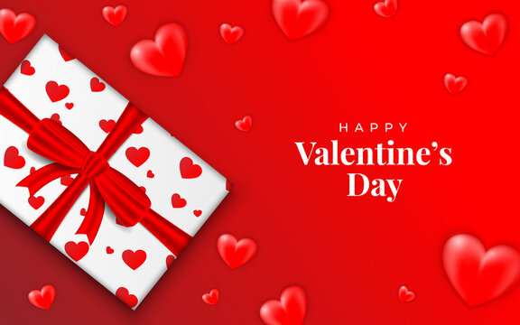 Valentine's day background template for banner, party flyer, poster & brochure.