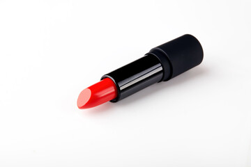 Fototapeta premium red lipstick isolated on white