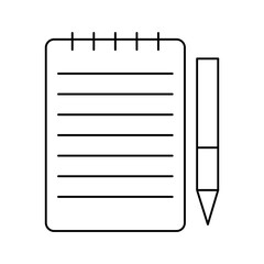 Notebook icon vector