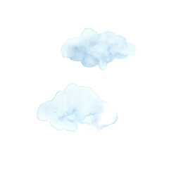 watercolor blue clouds