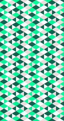 Green color with triangle vector shape for seamless pattern background.