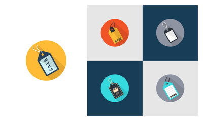 Set of Sale flat icon vector template, Online Shop icon concepts, Creative design