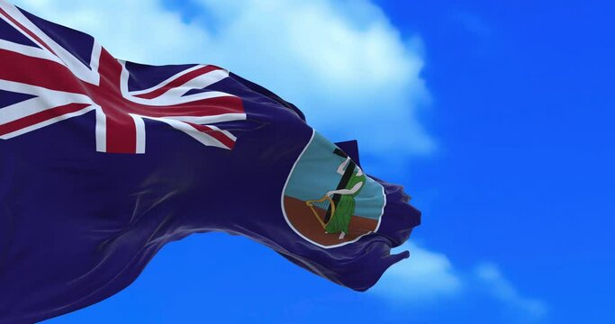 Seamless loop of Montserrat flag.	