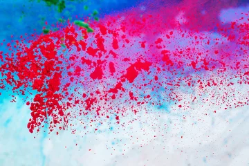 Poster Im Rahmen Abstract picture of colorful powder splash © konradbak