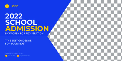 School admission social media post template design