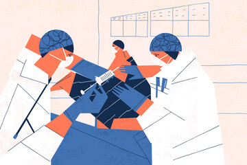 Health officials are vaccinating the population against covid-19 coronavirus.