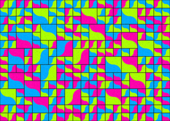 Abstract Geometric Pattern generative computational art illustration