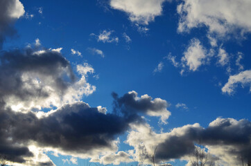 Blue sky and clouds over mount