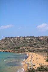 Summer in Ramla Bay of Gozo Island, Malta
