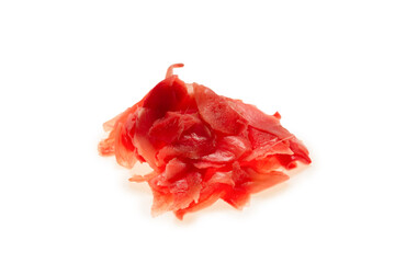 Pickled ginger isolated on white background.