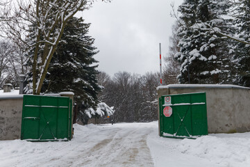 Park Śląski pokryty śniegiem. © Miroslaw