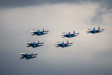 Fighter jets in the sky