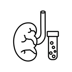 Urine Test Analysis medical line icon