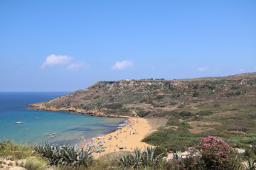 Holiday in Ramla Bay of Gozo Island, Malta