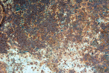 Old rusty sheet of iron background. Steampunk style is a template for design. High quality photo