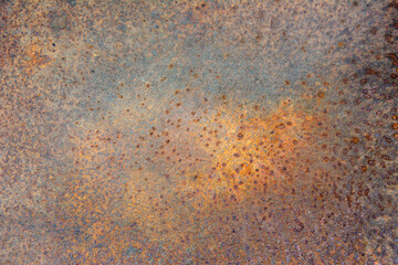Old rusty sheet of iron background. Steampunk style is a template for design. High quality photo