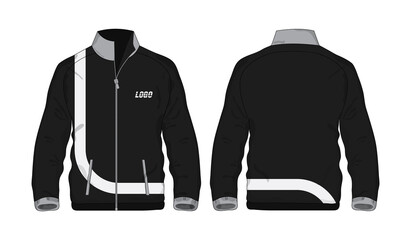 Sport Jacket Gray and black template shirt for design on white background. Vector illustration eps 10. © Whatever
