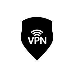 VPN icon. Virtual Private Network. WiFi wireless internet icon isolated on white background