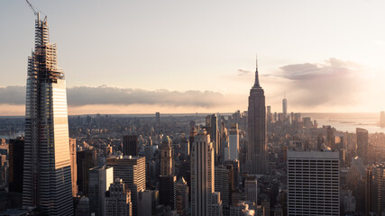 New York City Skyline during Sunset